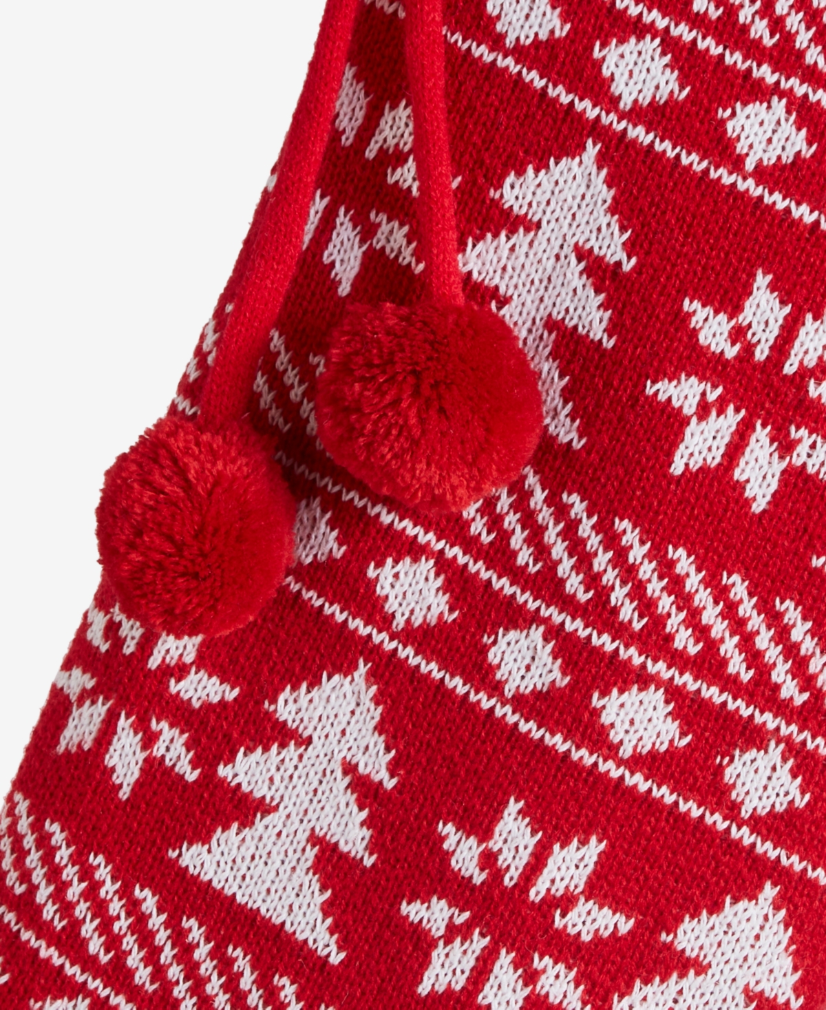 Holiday Lane Heritage Red And White Fabric Stocking, Macy's Exclusive In Multi