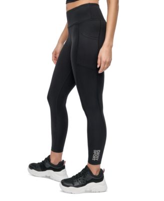 Women's Rhinestone-Logo High-Rise 7/8 Leggings