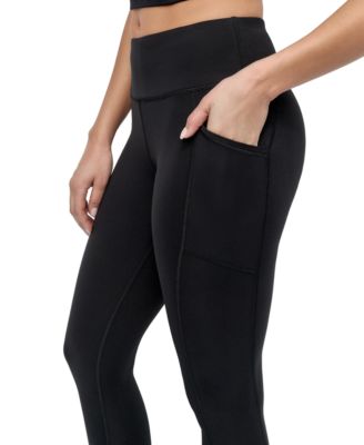 Women's Rhinestone-Logo High-Rise 7/8 Leggings