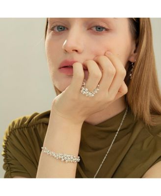 Sterling Silver  Vivienne Statement Bouquet Chain Bracelet