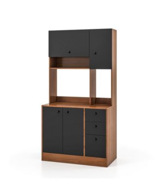 Kitchen Pantry with 3 Storage Cabinets and 3 Deep Drawers - Stylish and Functional Storage for Your Kitchen