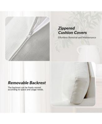 Israel Traditional Slipcovered Sofa with Solid Leg