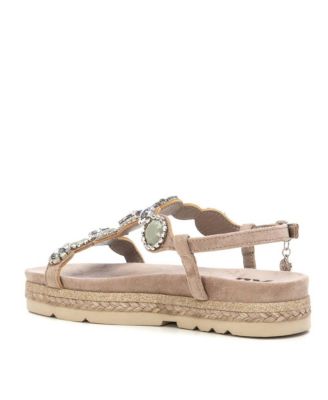 Women's Flat Suede Sandals By XTI