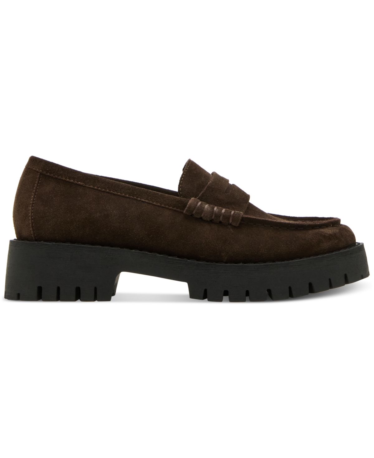 Steve Madden Women's Langsten Lug-sole Tailored Loafers In Brown