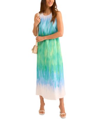 Vince Camuto Women's Sleeveless Full Length Pencil Dress Green Size 2
