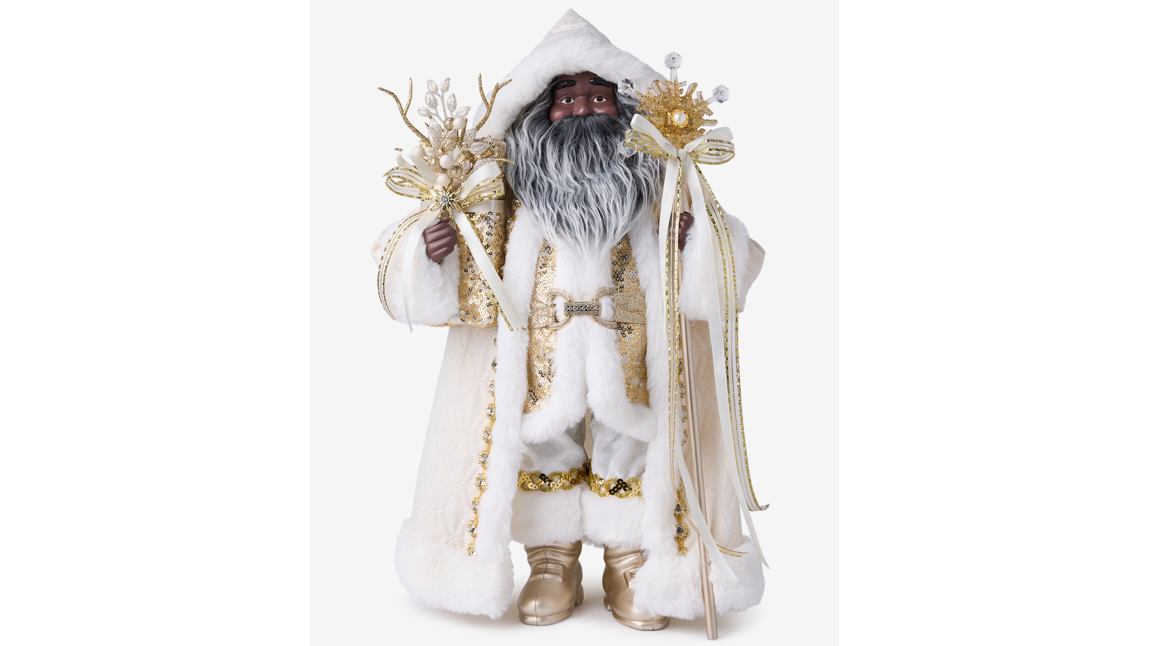 Holiday Lane Opulent African American Santa, Macy's Exclusive