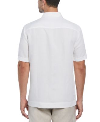 Short-Sleeve Embroidered Guayabera Shirt