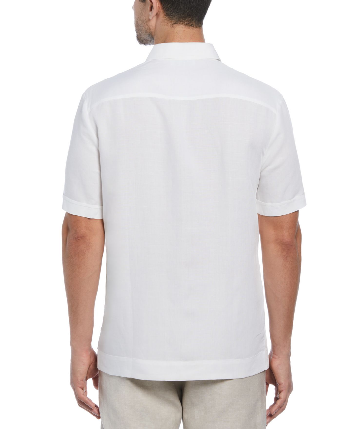 Мужская рубашка Cubavera Short-Sleeve Embroidered Guayabera, цвет: Яркий белый — фото 2