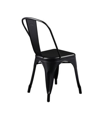 Set of Four Sturdy Steel Side Chairs for Dining or Kitchen