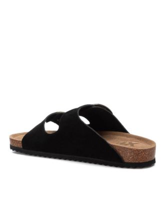 Women's Suede Double Strap Buckle Sandals