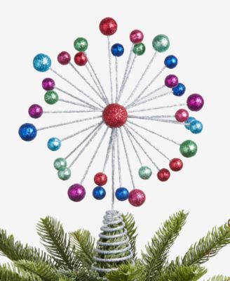 Holiday Lane - Whimsy Glitter Starburst Tree Topper