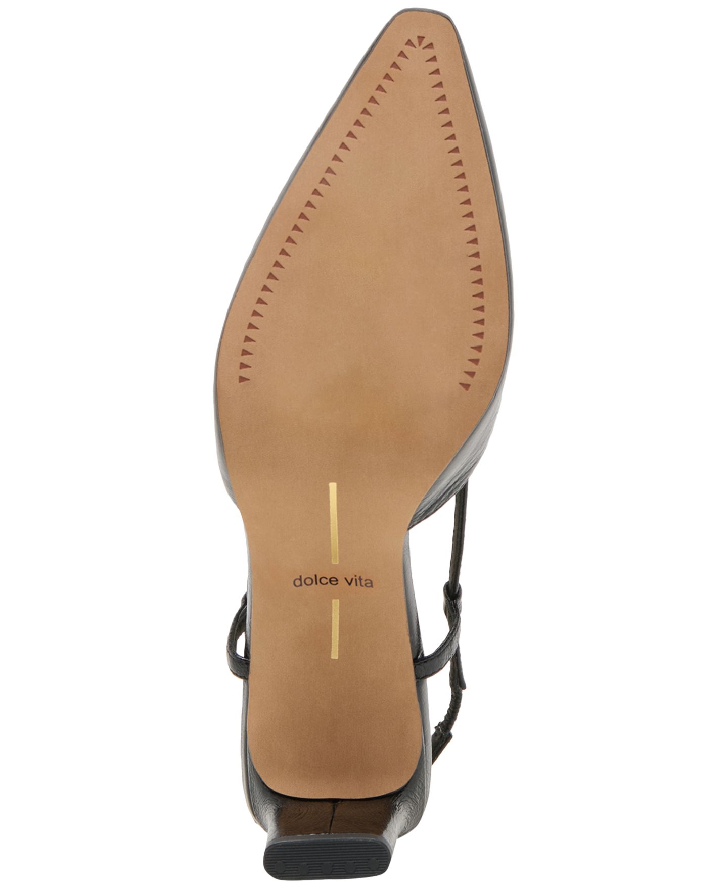 Женские туфли Dolce Vita Ginay Pointed-Toe Slingback Blade-Heel, цвет: Чёрный кожаный — фото 5