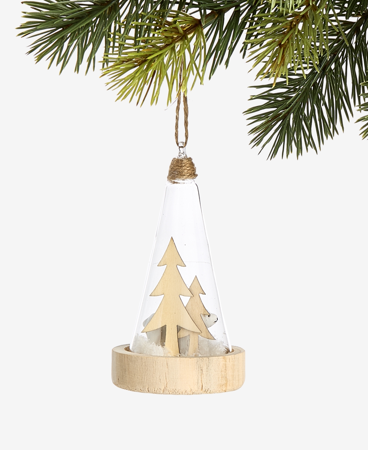Holiday Lane Tree And Polar Bear Ornament, Macy's Exclusive In Neutral