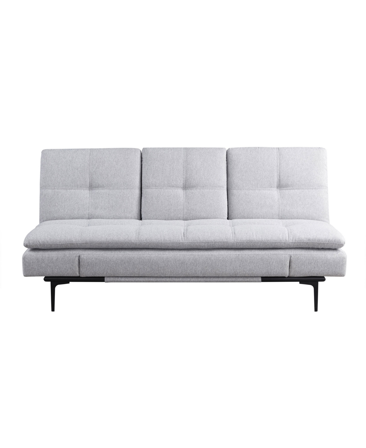 Serta 78.7" Polyester Laredo Convertible Sofa In Light Gray