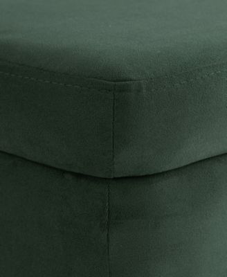 24" Velvet Kyoto Small Storage Ottoman