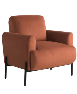 35.3" Velvet Kyoto Accent Chair