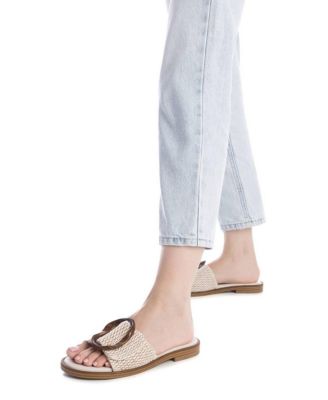 Carmela Leather Women's Fashion Slip on Sandals By XTI