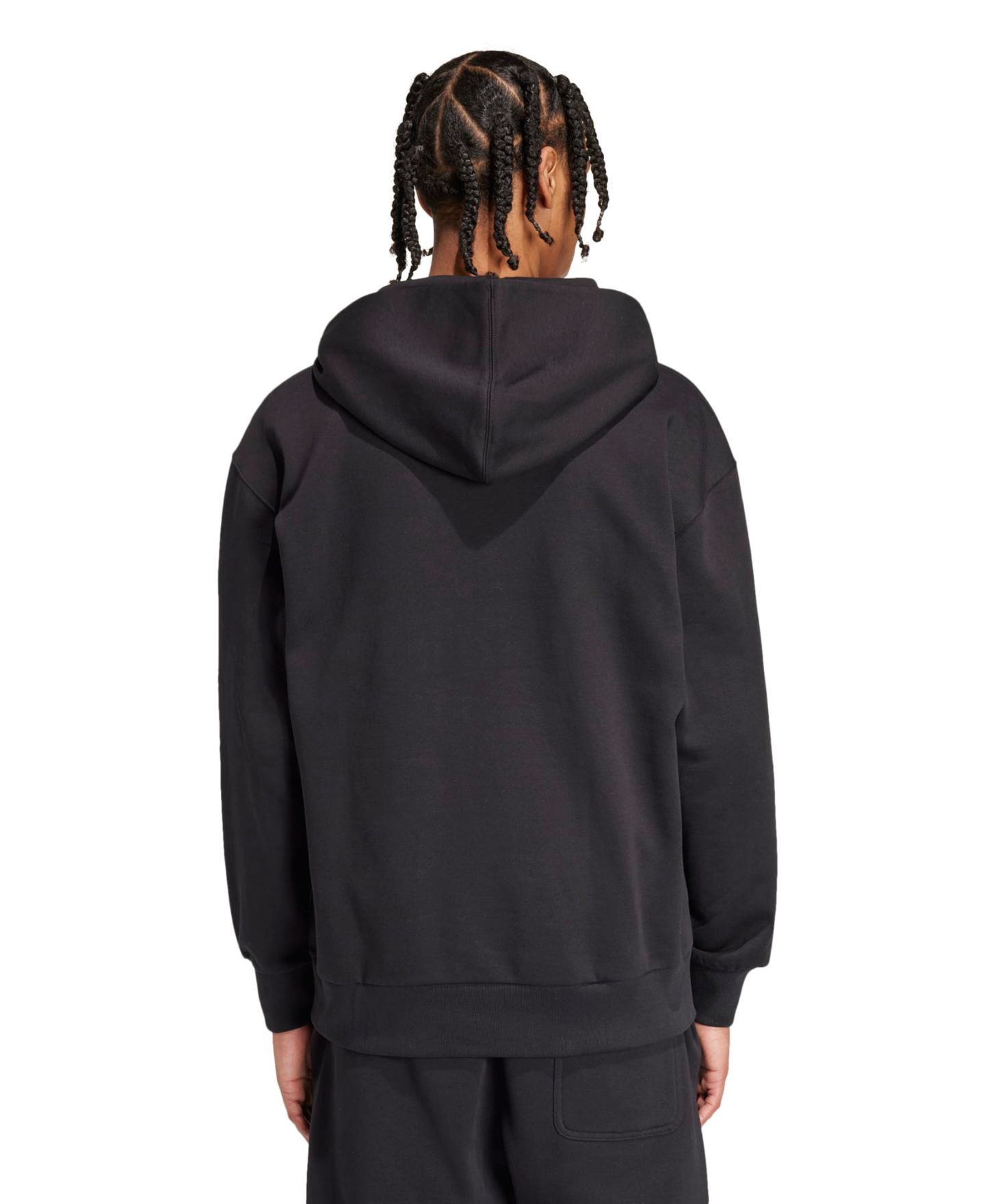 Мужское худи adidas Fleece Hooded, цвет: Чёрный — фото 4