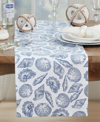 Seaside Sea Shells Table Runner, 14 "x 72"