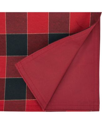 Shimmer Stitch Plaid Table Runner, 16" x 72"