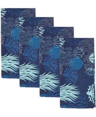 Ocean Depths Cotton Coral Napkins, 20" x 20"