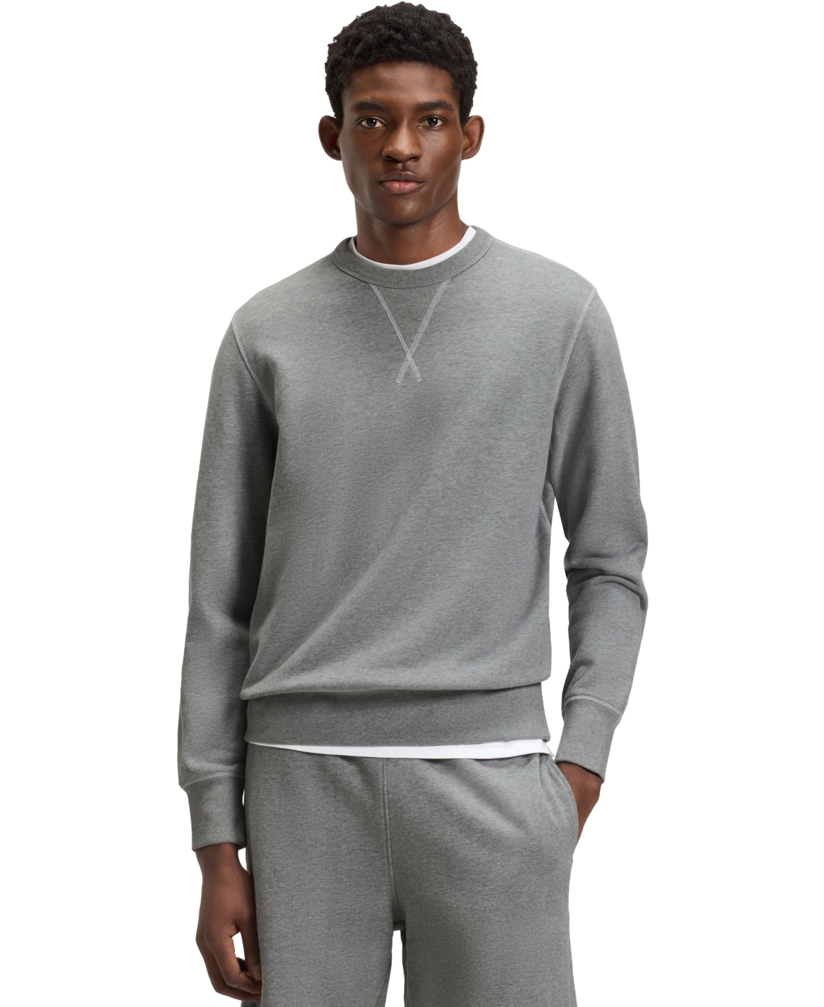 Hugo Boss X Beckham Men's Mercerized Terry Crew-neck Sweatshirt