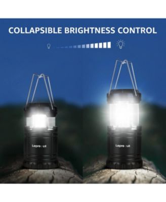 LED Camping Lanterns Battery Powered, Collapsible, IPX4 Water Resistant, Outdoor Portable Lights for Emergency, Hurricane, Storms and Outages