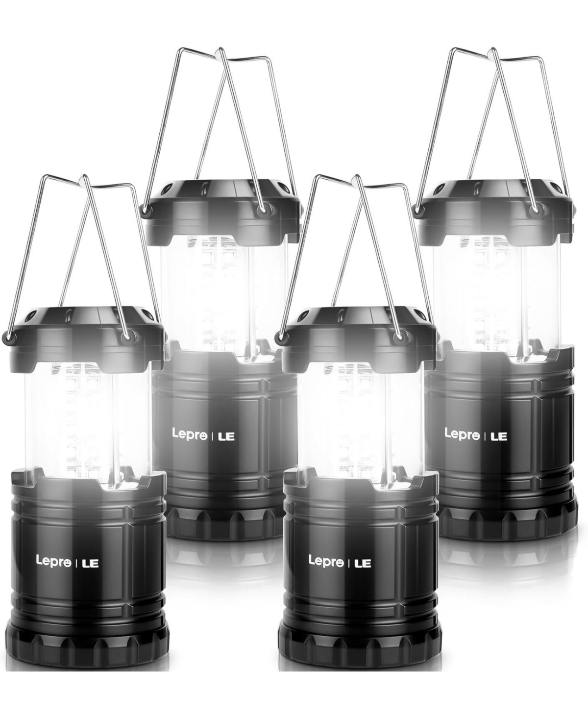 Led Camping Lanterns Battery Powered, Collapsible, IPX4 Water Resistant, Outdoor Portable Lights for Emergency, Hurricane, Storms and Outages