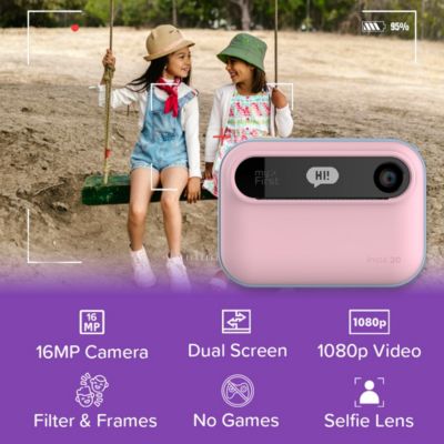 New Camera Insta 20 (Cotton Candy) Kids Instant Print Digital Camera with 16MP Photo, 1080P Video, Selfie Lens, Thermal Ink-Free Printing, Support MicroSD Card
