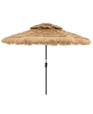 7 FT Hawaiian Style Umbrella Sun-proof Thatched Patio Tiki Umbrella w/8 Ribs
