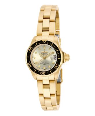 Women's 17038 Pro Diver Quartz 3 Hand Champagne Dial Watch