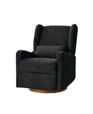 Rosalina Modern Recliner with Built-In Nightlight and Wooden Base