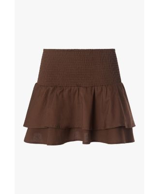 Women's Smocked Ruffle Mini Skirt