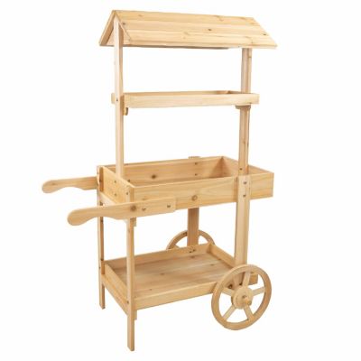49.25" H Country Market Flower Cart Display Stand