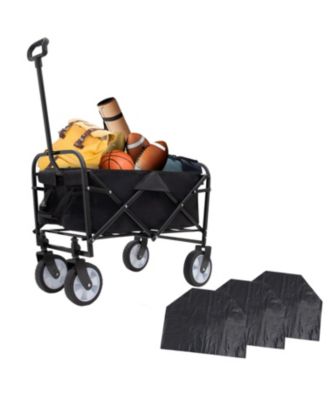 Foldable Wagon Cart with Liners Camping, Utility, Grocery