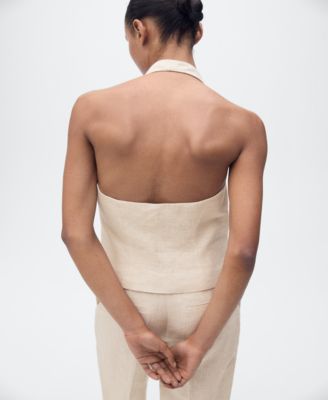 Women's Linen Suit Vest