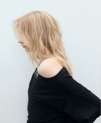 Women's Short Combined Fabric Draped Dress