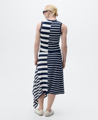 Women's Asymmetrical Striped Knit Skirts
