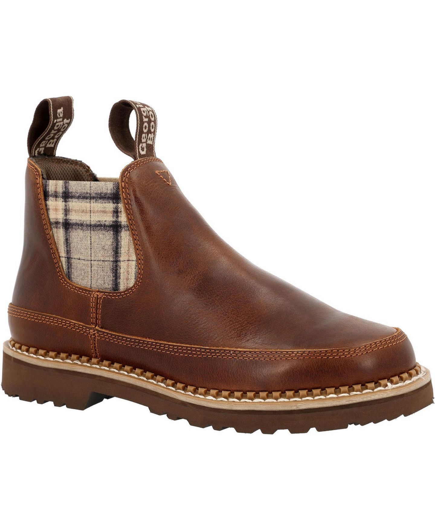 Женские ботинки GEORGIA BOOT Plaid Chelsea Romeo, цвет: Коричневый — фото 1