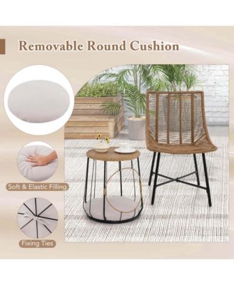 3 PCS Outdoor Furniture Set with Pet House & Heavy Duty Metal Frame