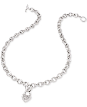 image of Diamond Heart Pendant Necklace (1/4 ct. t.w.) in Sterling Silver