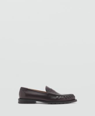 MANGO Men's Leather Loafers