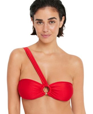 Women's O-Ring Bandeau Bikini Swimsuit Top Bra Sizing