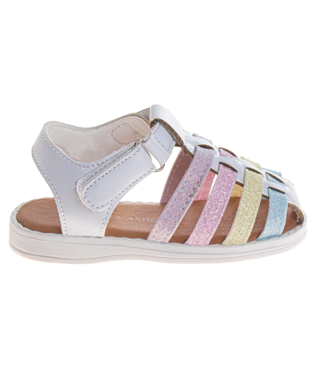 Laura Ashley Toddler Girls Flowers Open Design Sandals In Multi