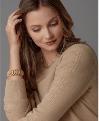 Women's Itch-Free Cashmere Crewneck Sweater with Soft Liner