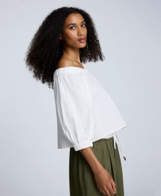 Women's Cropped Off-The-Shoulder Top