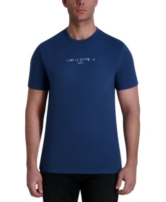 KARL LAGERFELD PARIS - Men's Short Sleeve Crewneck Raised Camo Logo T-Shirt
