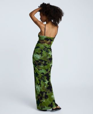 Women's Ruched Bodycon Maxi Dress