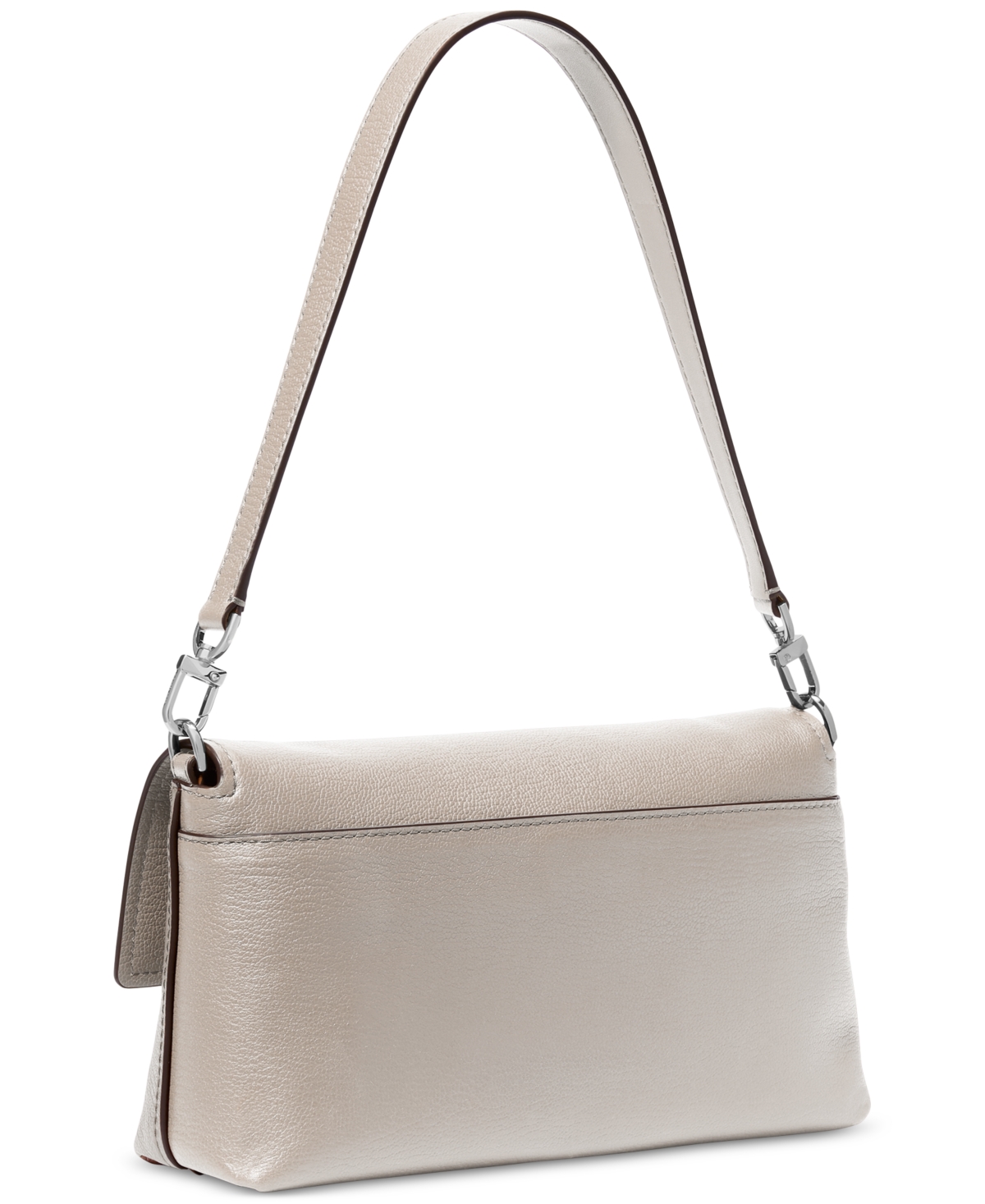 Michael Kors Michael  Small Leather Convertible Pouchette Crossbody In White