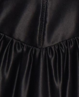 Juniors' Satin Corset Fit & Flare Dress